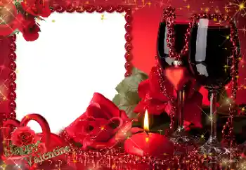 אפקט צילום מהקטגוריה כרטיסי ברכה ליום ולנטיין № 130721. כיתוב על המסגרת: יום האהבה שמח!